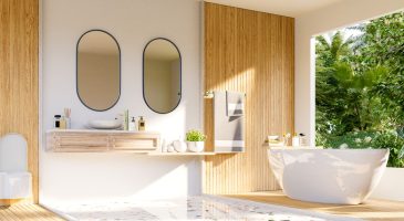 Agrandissement d'une maison à la réunion avec l'intégration d'une salle de bain.