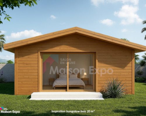 vue 3D bungalow bois 20m² 974