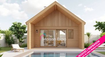 Bungalow en bois Bras-Panon 34 m2 avec une chambre à l'étage