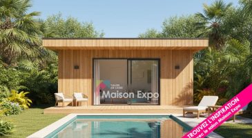 Bungalow en bois Sainte-Rose 20 m2 toiture monopente