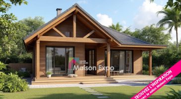 Maison bois - Etang Salé - 120 m2 T5 4 chambres à étage