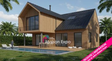 Maison bois - Saint Leu - 180 m2 T6 5 chambres à étage