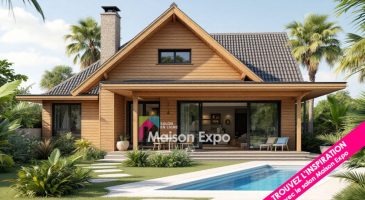 Maison bois - Saint Pierre - 135 m2 T5 4 chambres à étage