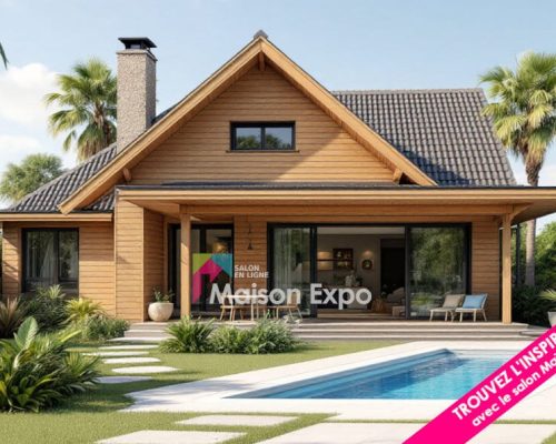Maison bois - Saint Pierre - 135 m2 T5 4 chambres à étage