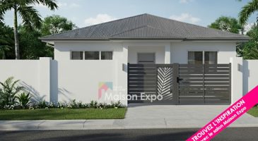 Portail aluminium - Saint Denis - Batant manuel