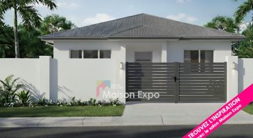 Portail aluminium - Sainte Marie - Batant manuel