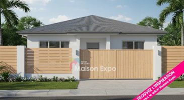 Portail bois - Bras Panon - Batant manuel