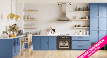 Modèle cuisine moderne bleue pour maison neuves Etang-Salé Modèle cuisine moderne bleue pour maison neuves Etang-Salé