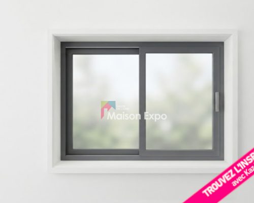 Modèle fenêtre aluminium noir coulissante Saint-Leu