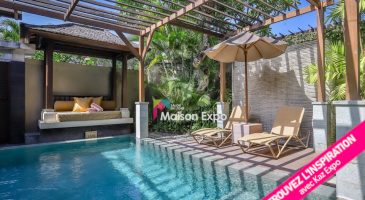 Modèle pergolas pour piscine en bois Sainte-Marie