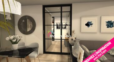 Rénovation d'appartement donnant un résultat contemporain et chic