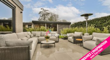 Modèle terrasse béton avec carrelage extérieur 30x30 Saint-Andrré Modèle terrasse béton avec carrelage extérieur 30x30 Saint-Andrré