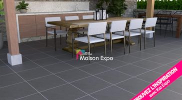 Modèle terrasse béton avec carrelage extérieur antracite Saint-gilles-les-bains Modèle terrasse béton avec carrelage extérieur antracite Saint-gilles-les-bains