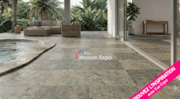 pose Carrelage grand format effet pierre de Bali ou pierre naturelle 90 par 90 Saint-Denis pose Carrelage grand format effet pierre de Bali ou pierre naturelle 90 par 90 Saint-Denis