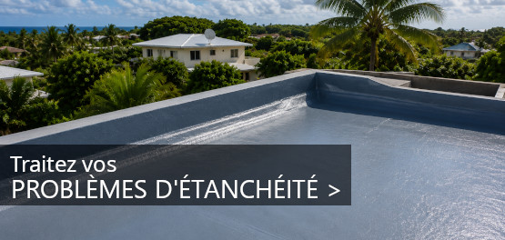 Étanchéité de toiture-terrasse réalisée sur une maison à La Réunion