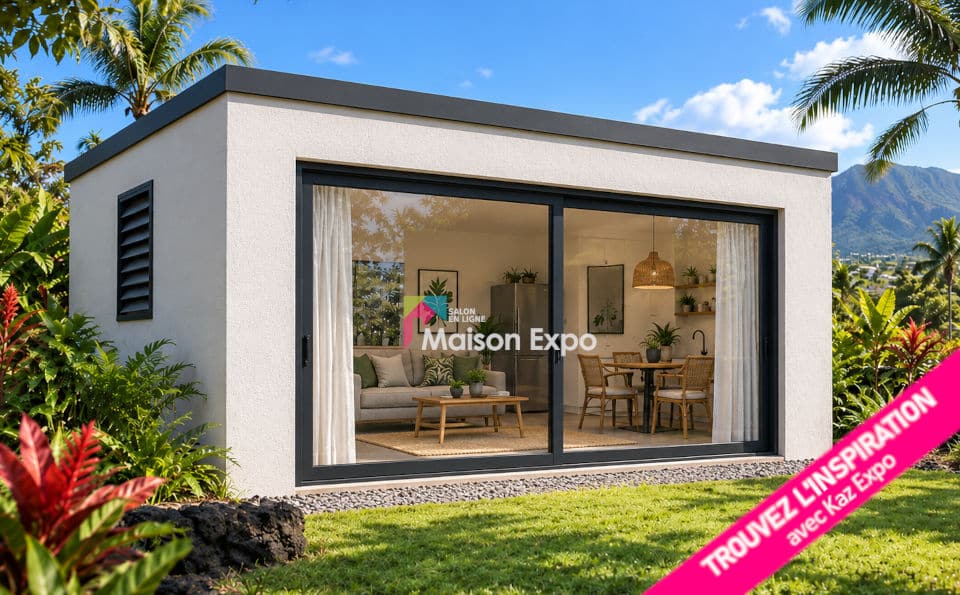 Modèle de bungalow béton de 20 m² sans options à Saint-Leu, La Réunion