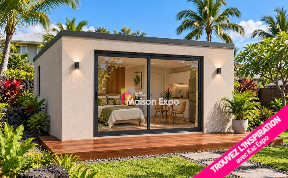 Bungalow béton de 25 m² avec terrasse à La Réunion