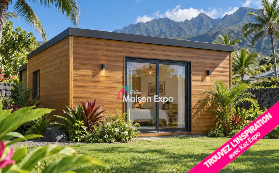Modèle de bungalow bois de 20 m² sans options à La Possession, La Réunion