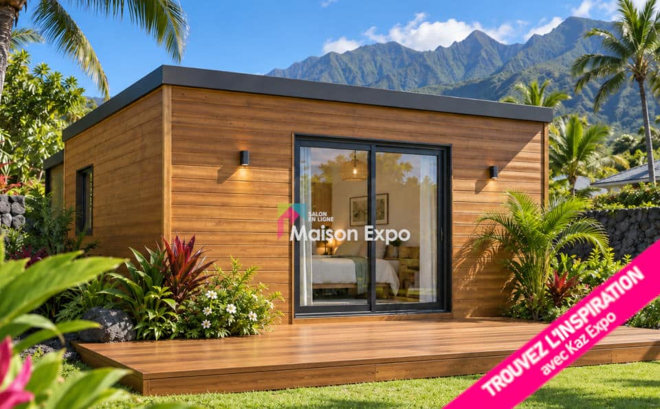 Bungalow bois de 20 m² avec terrasse à La Réunion