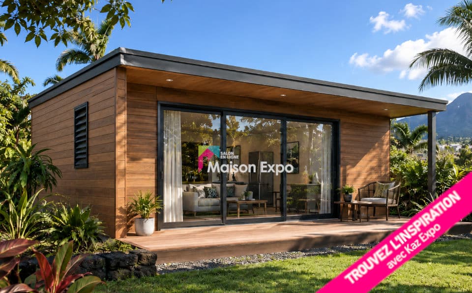 Modèle de bungalow bois de 30 m² à Saint-Benoît, La Réunion
