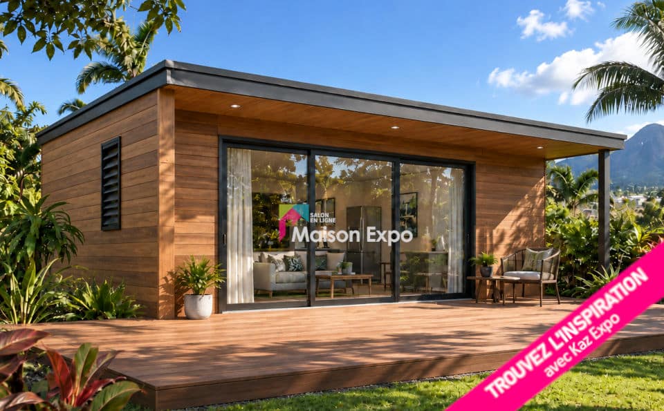 Bungalow bois de 30 m² avec terrasse à La Réunion